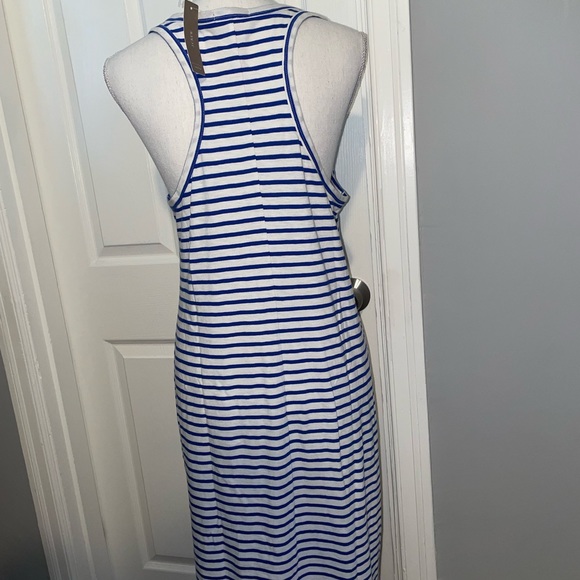 NWT J Crew Blue and White Stripe Tank Dress - Picture 6 of 9